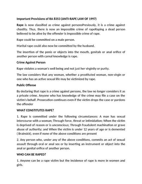 ra 8353 penalty|1 Strengthening the Provisions of R.A. 8353: Amending the Anti .